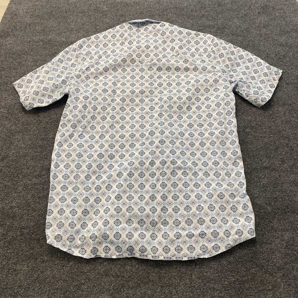 Rafter C Abstract Cowboy Collection Pearl Snap Shirt Mens XLT Big & Tall Stretch - Picture 5 of 7